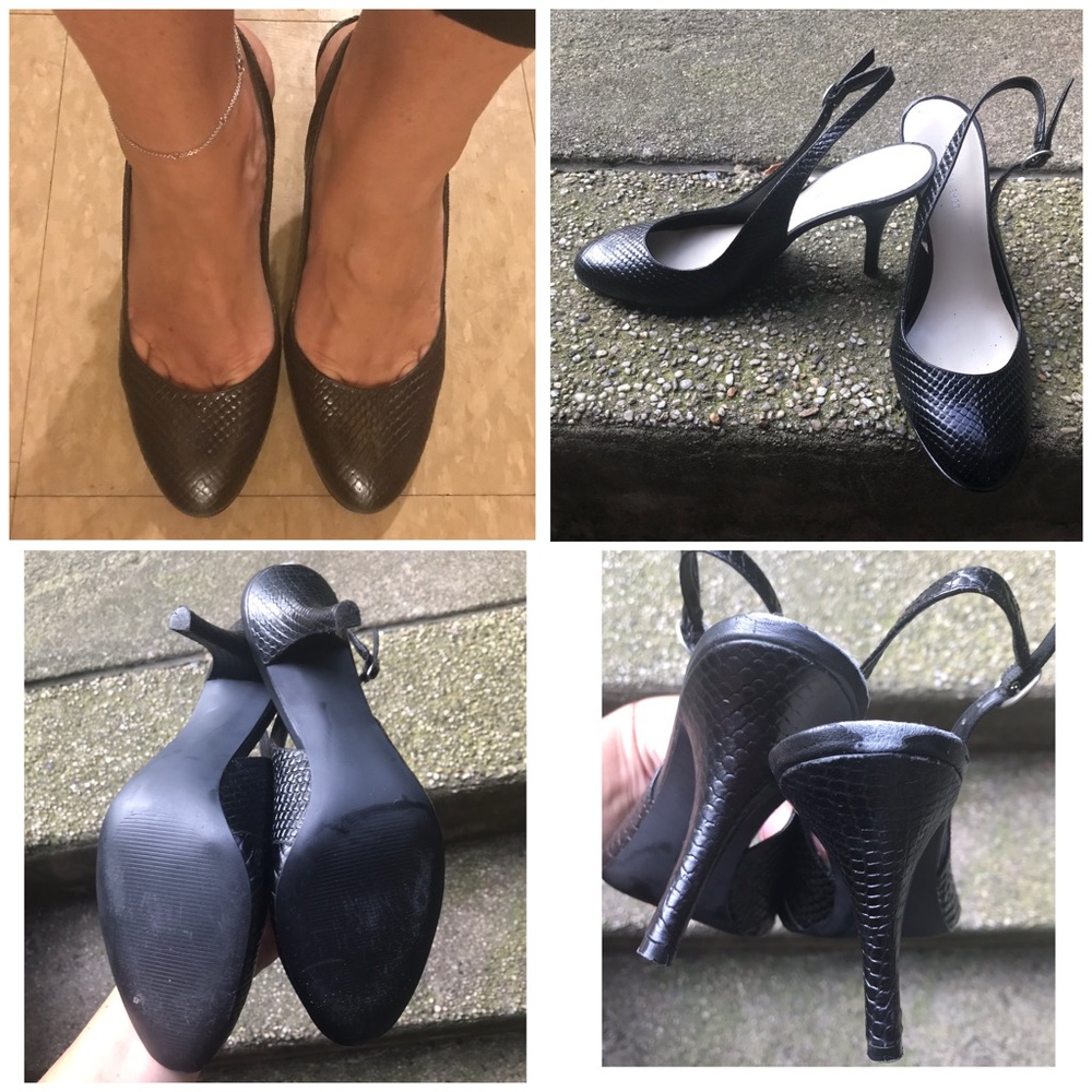 Snake Pattern Sling Back Heel - image 2